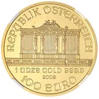 Austria Gold 100 Euro Philharmonic - 1 Ounce (2002-Date) reverse, 2002–2026