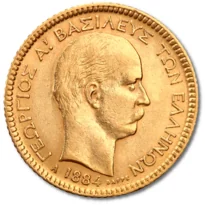 Greece Gold 20 Drachma (1884-1886)