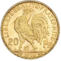 Morocco Gold 10 Franc (1921-1925) reverse, 1921–1925