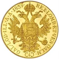 Yugoslavia Gold 4 Ducat (1931-1933) reverse, 1931–1933