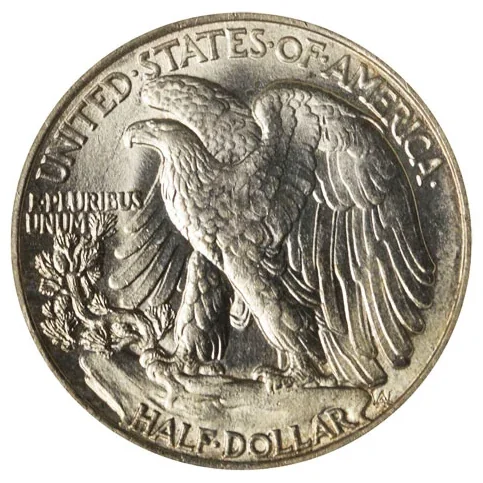 Walking Liberty half reverse, 1916–1947