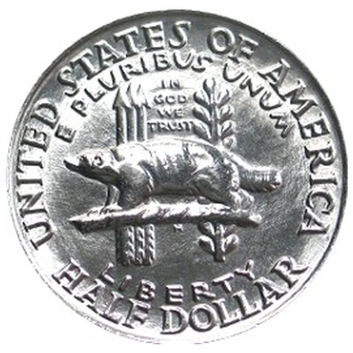 Wisconsin Territorial half reverse, 1936